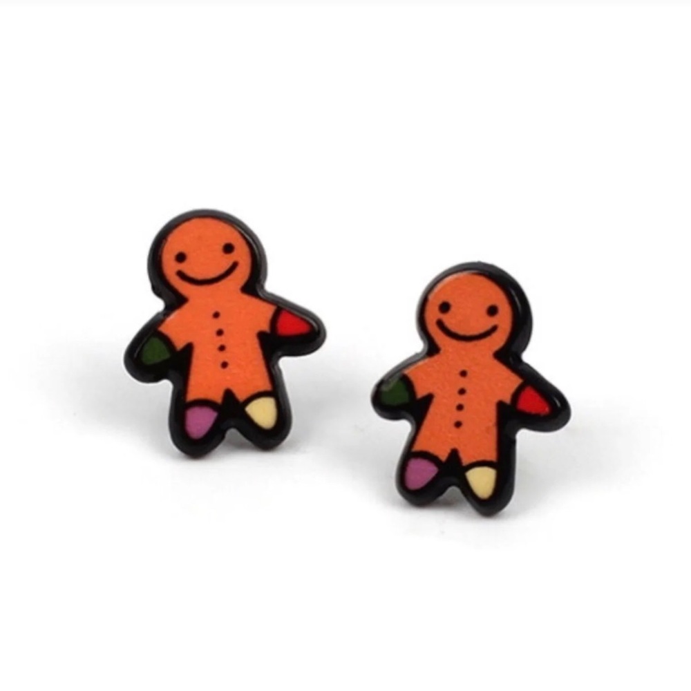 Gingerbread Man Stud Earrings